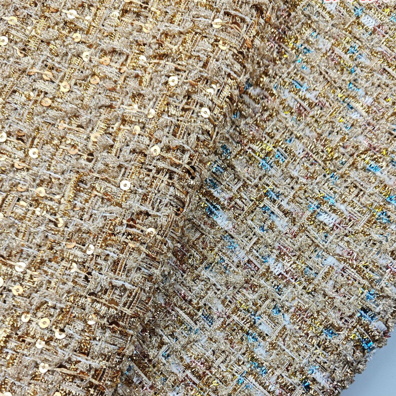 Gold Wire and Sequin Yarn-Dyed - Sewing Tweed review and price