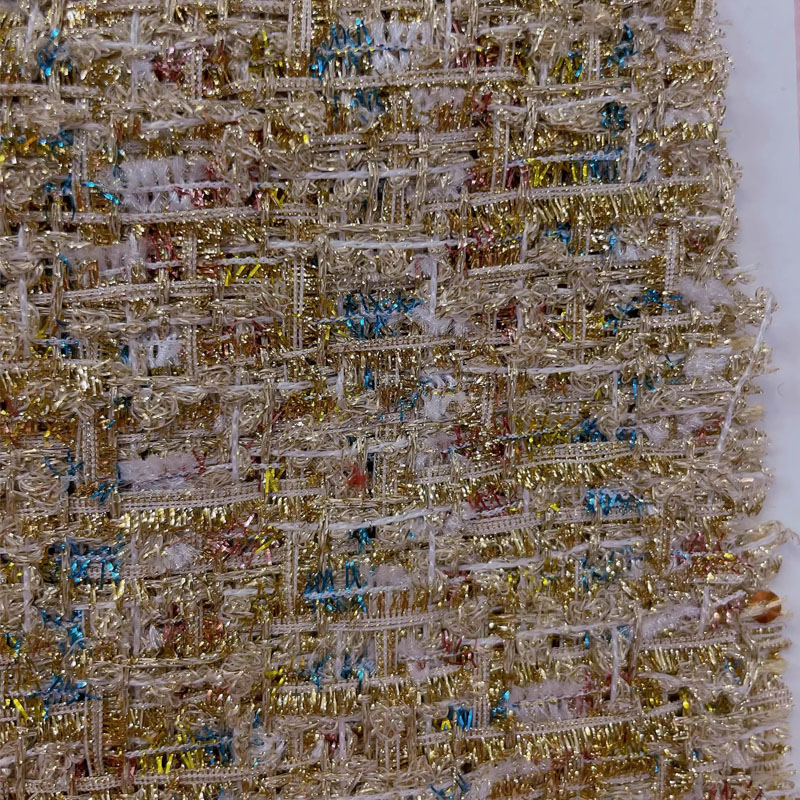 Gold Wire and Sequin Yarn-Dyed - Sewing Tweed review and price