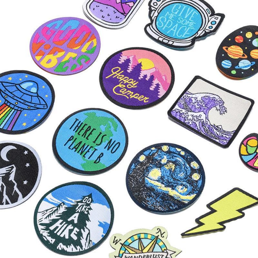 Cartoon Landscape Space Woven  - Sewing Labels review and price