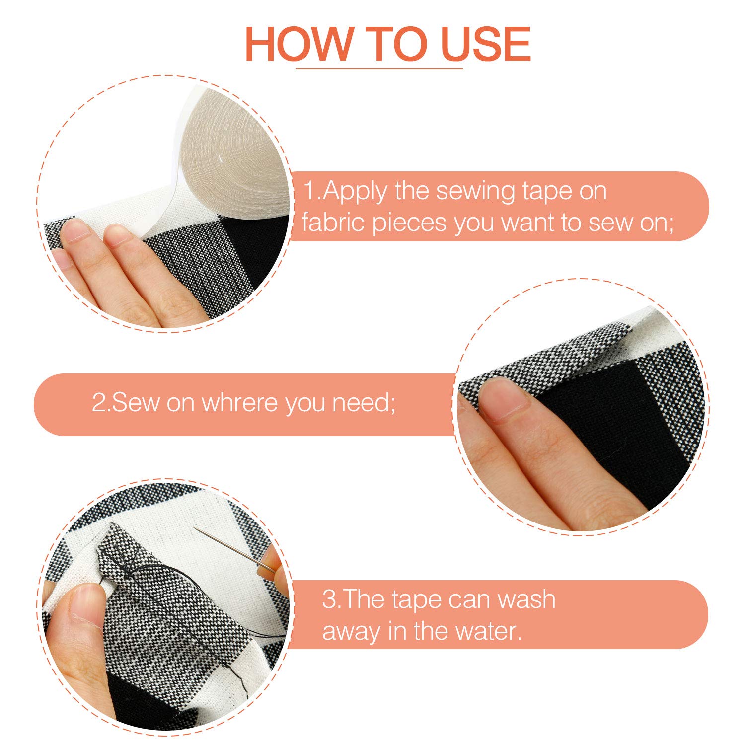 20m Water Soluble Adhesive Tap - Sewing Labels review and price