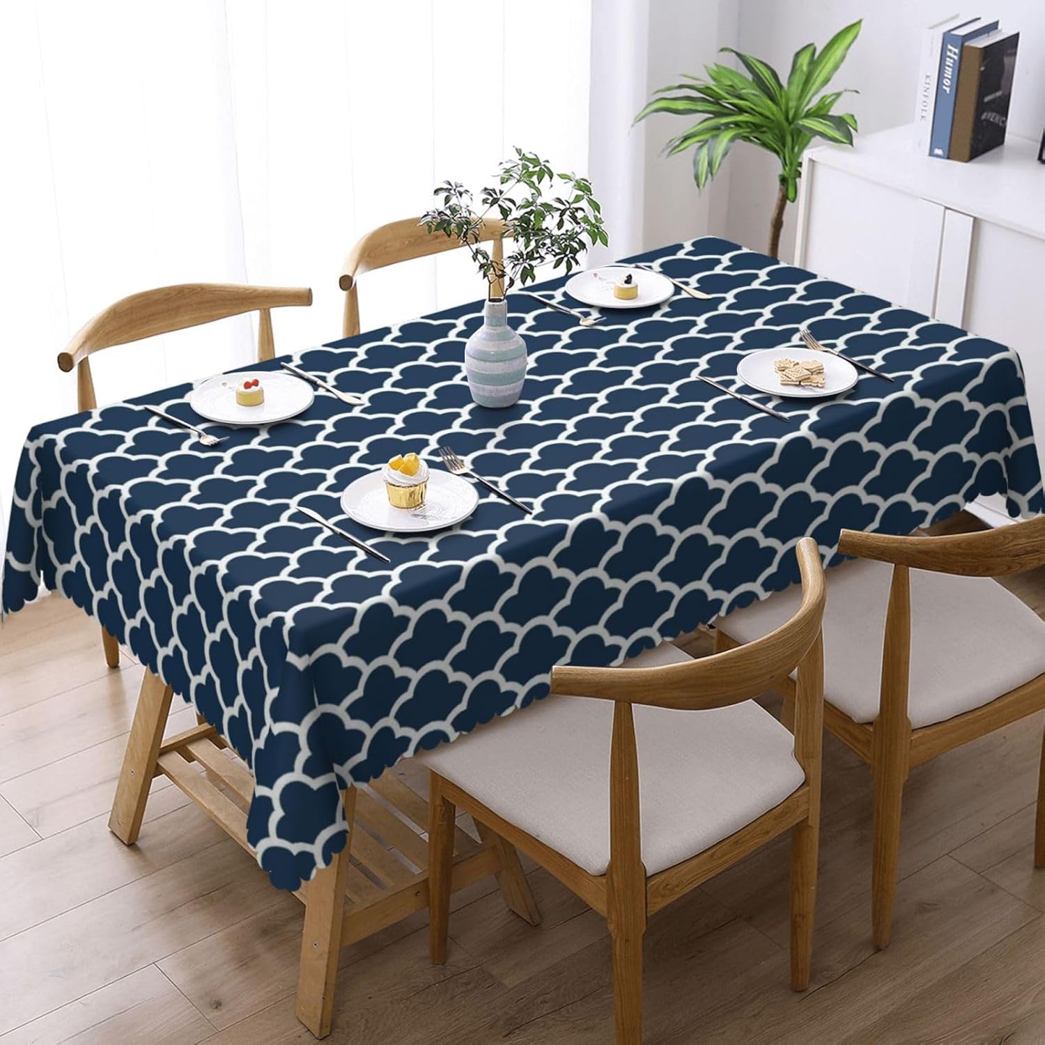 Blue Tablecloth Navy Cloud Sea - Century Textile & Sewing Supply By Owner review and price